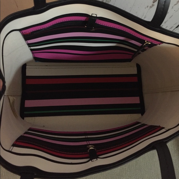 Cute kate spade stripey tote bag - Picture 3 of 4